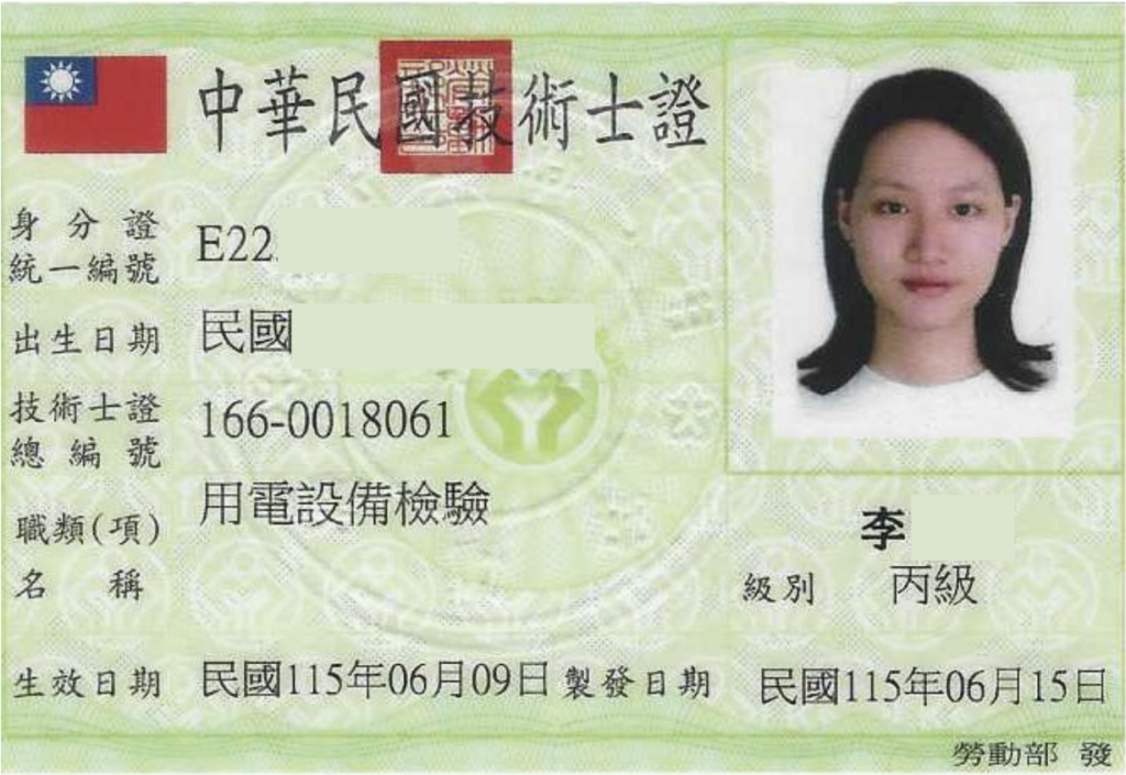 團隊成員專業證照